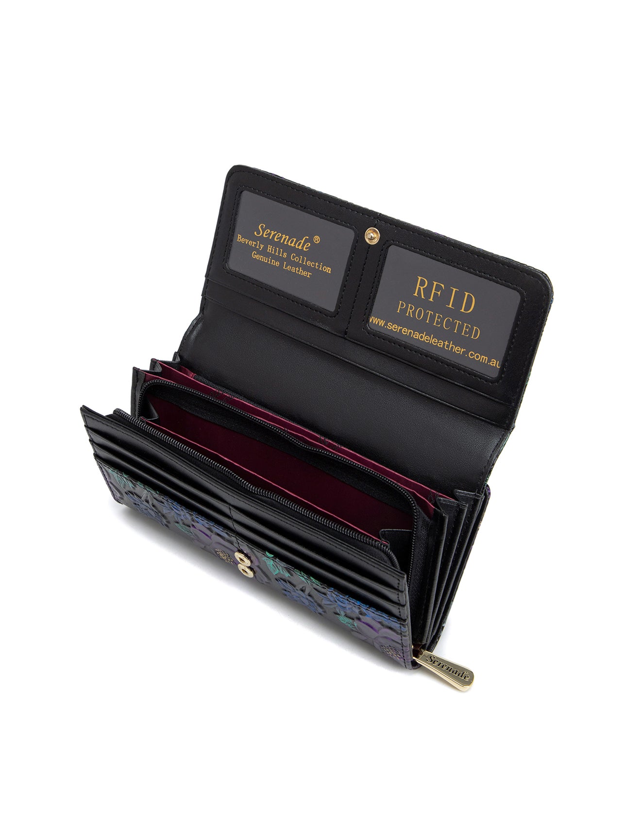 VINCENT LGE RFID HAND PAINTED LEATHER WALLET- WSN9801