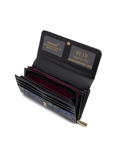 VINCENT LGE RFID HAND PAINTED LEATHER WALLET- WSN9801