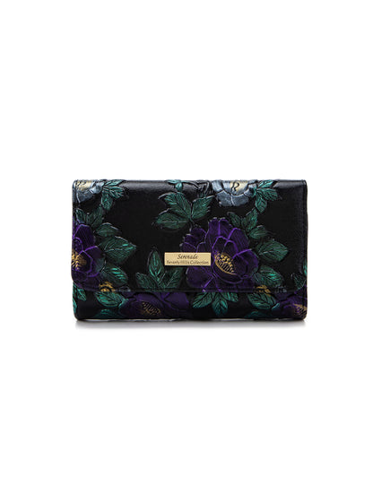 VINCENT MED RFID HAND PAINTED LEATHER WALLET- WSN9802