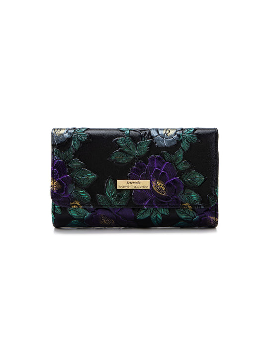 VINCENT MED RFID HAND PAINTED LEATHER WALLET- WSN9802