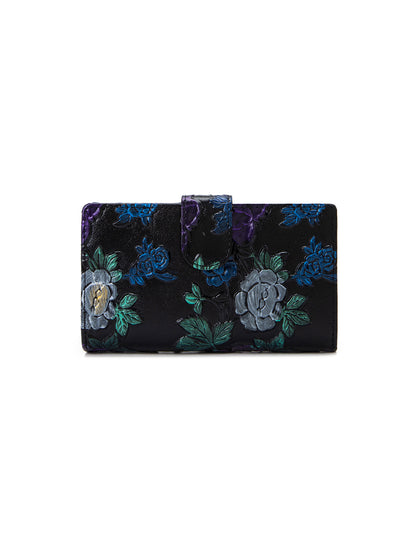 VINCENT MED RFID HAND PAINTED LEATHER WALLET- WSN9802