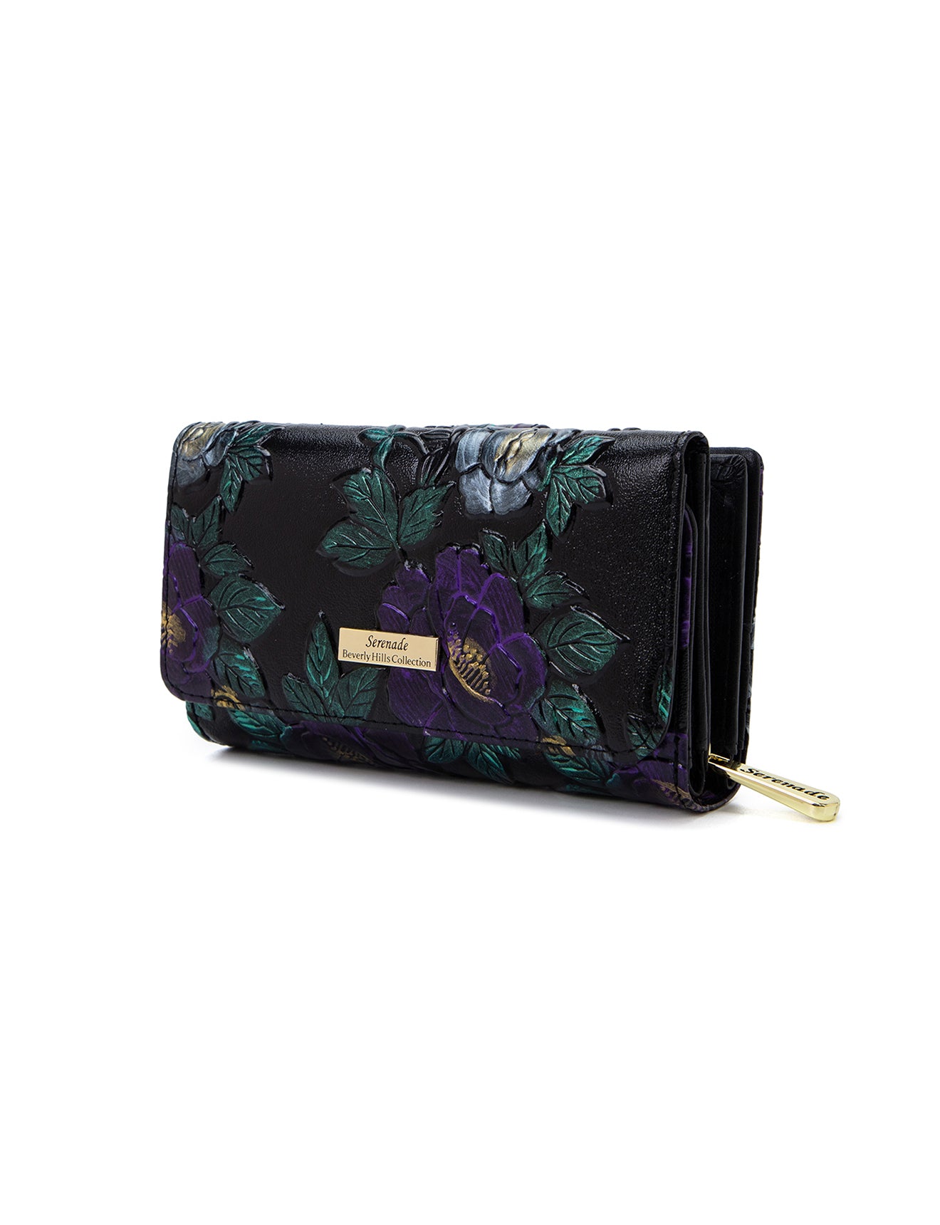 VINCENT MED RFID HAND PAINTED LEATHER WALLET- WSN9802