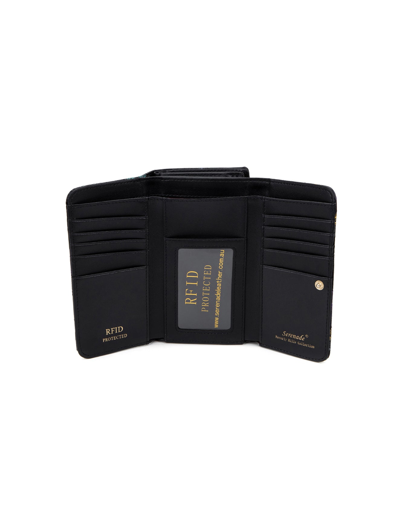 VINCENT MED RFID HAND PAINTED LEATHER WALLET- WSN9802