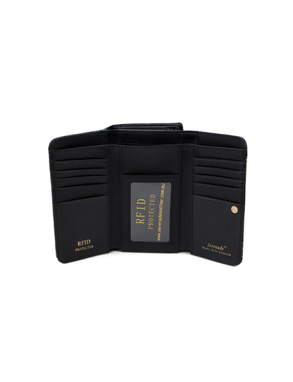 VINCENT MED RFID HAND PAINTED LEATHER WALLET- WSN9802
