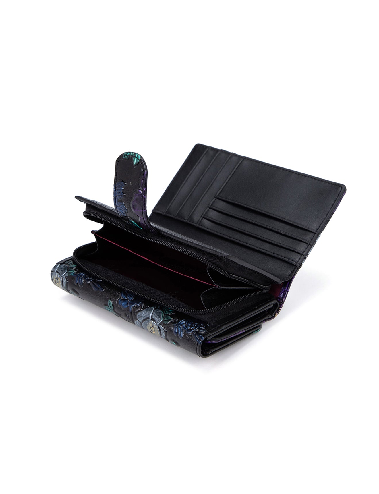 VINCENT MED RFID HAND PAINTED LEATHER WALLET- WSN9802