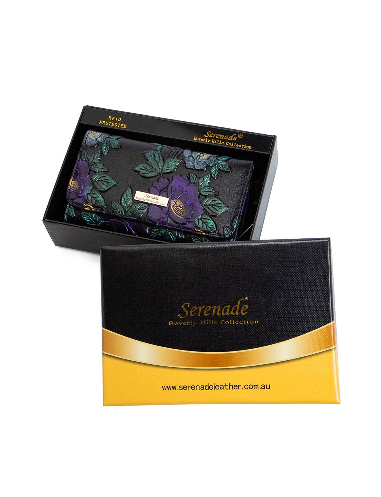 VINCENT MED RFID HAND PAINTED LEATHER WALLET- WSN9802