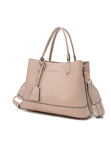 AINSLEY VEGAN TRIPLE COMPARTMENT BAG- XB-2338-TAUPE