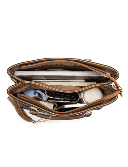 EMMALINE VEGAN BAG- XB-2340-TAN
