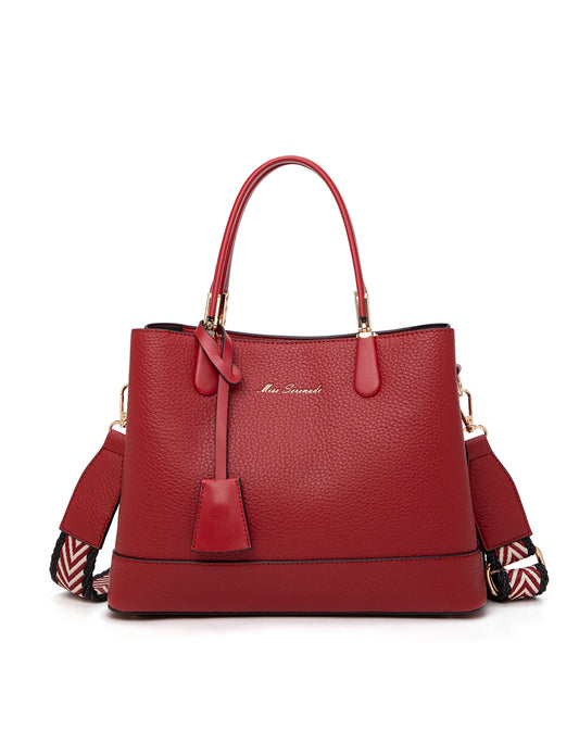 ASHER VEGAN TRIPLE COMPARTMENT BAG- XB-2350-BUR