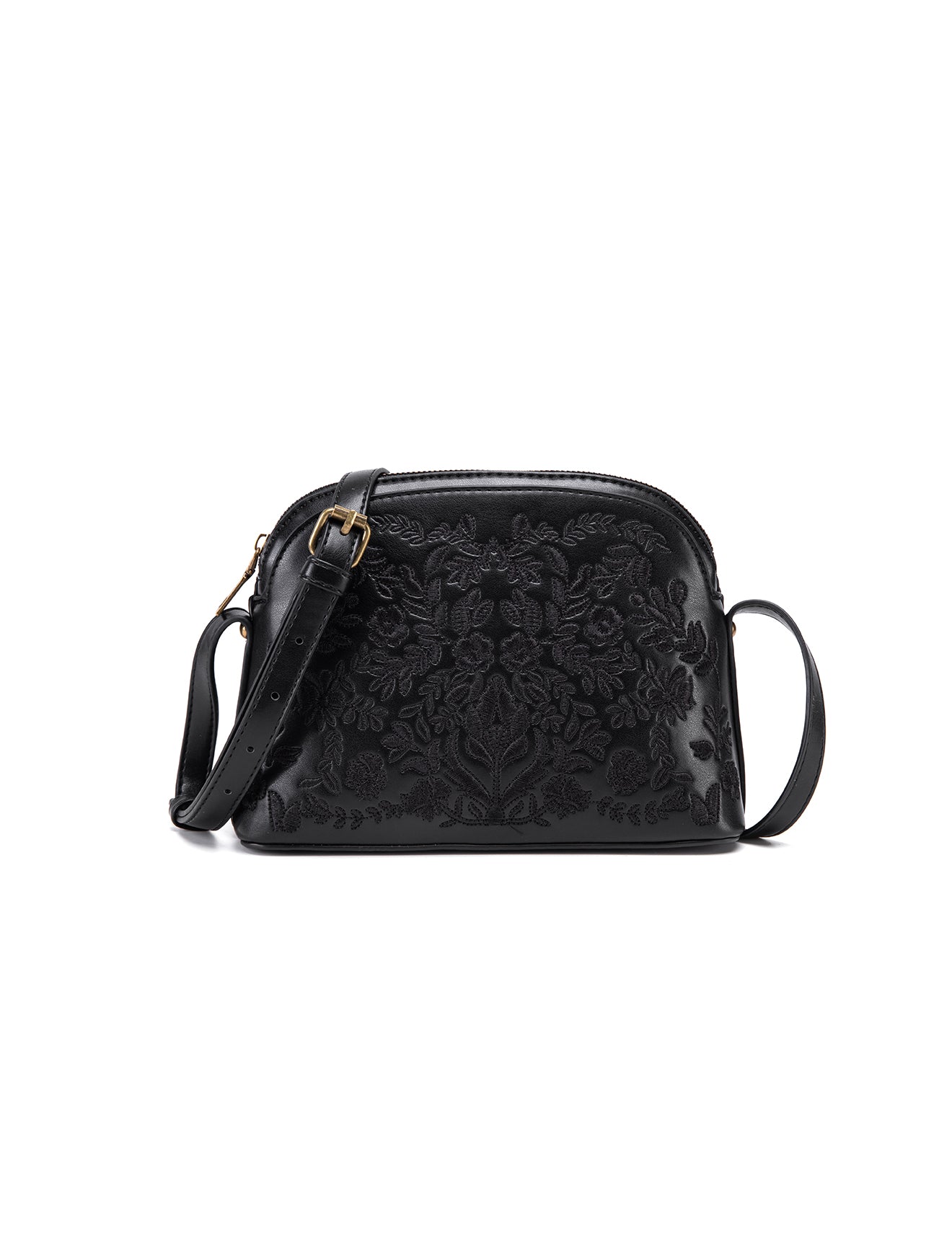 LYLA ECO EMBROIDERED VEGAN XBODY BAG-XB-2354-BLK