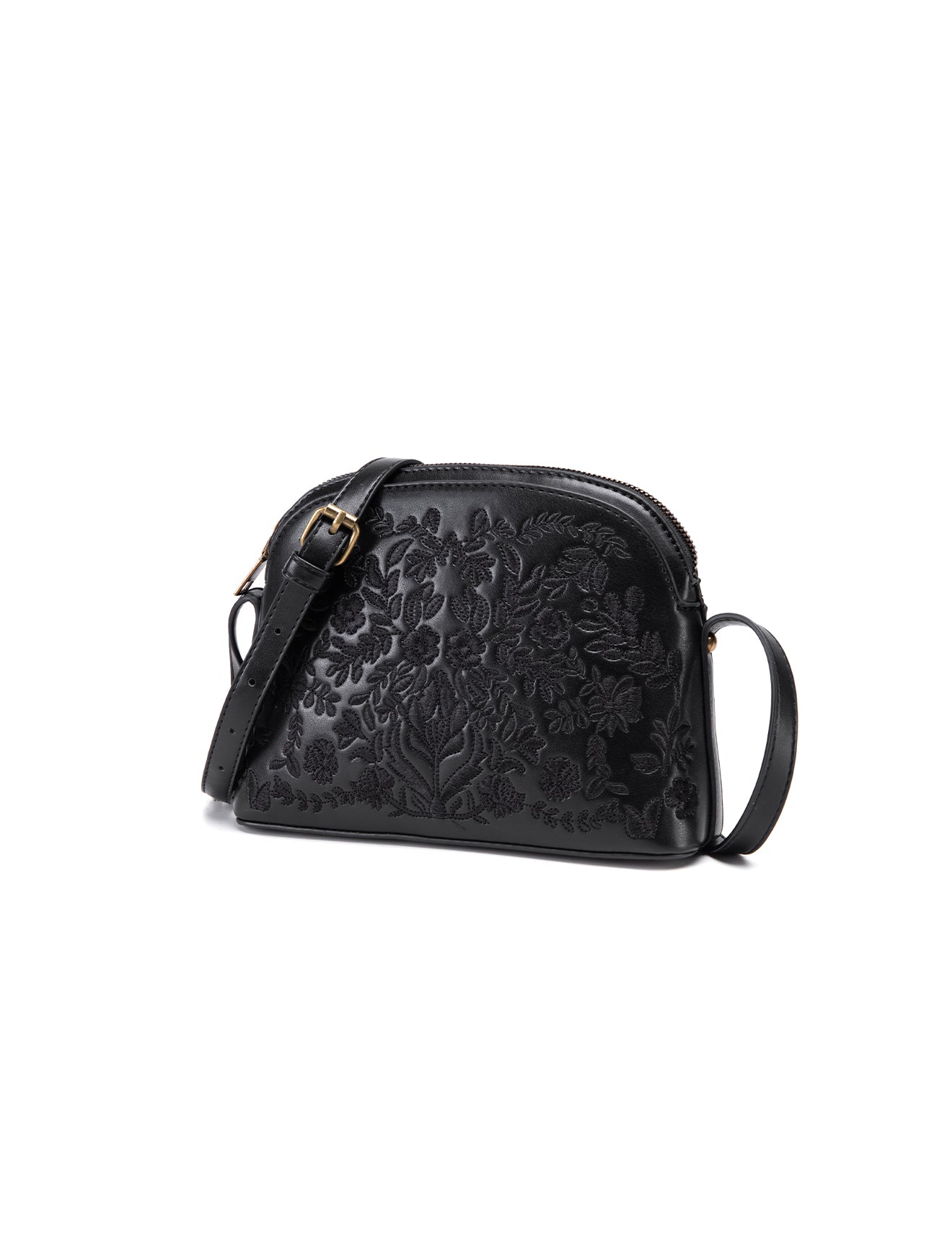 LYLA ECO EMBROIDERED VEGAN XBODY BAG-XB-2354-BLK