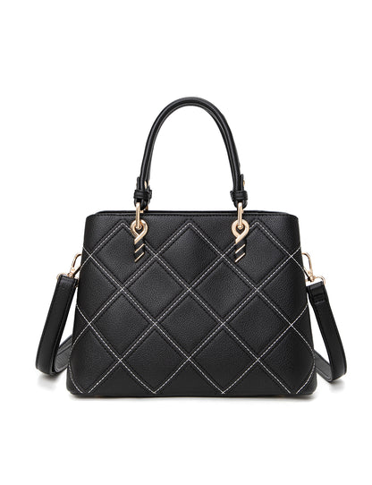 LIV ECO VEGAN TRIPLE COMPARTMENT BAG- XB-2355-BLK