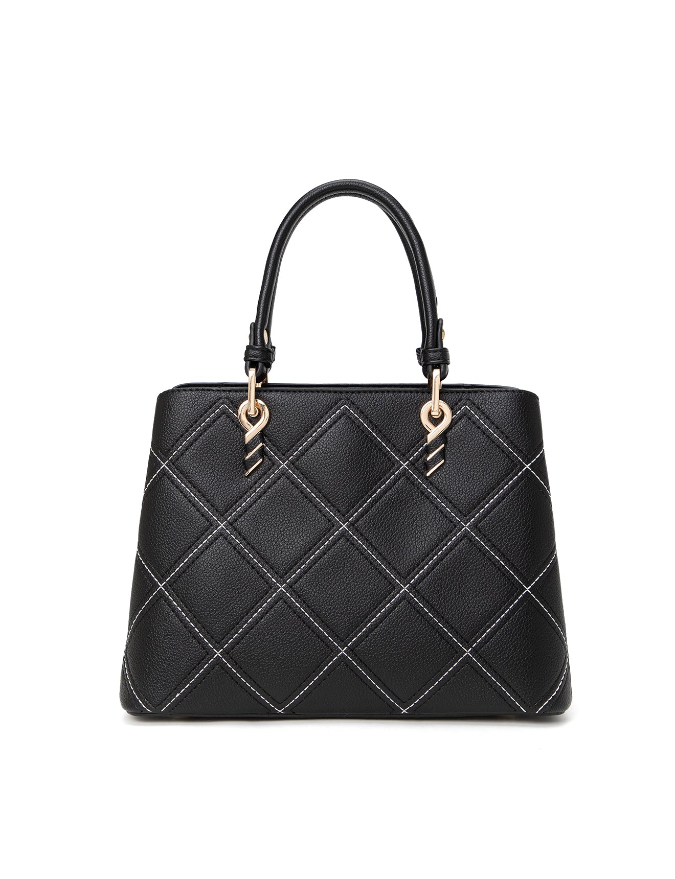 LIV ECO VEGAN TRIPLE COMPARTMENT BAG- XB-2355-BLK