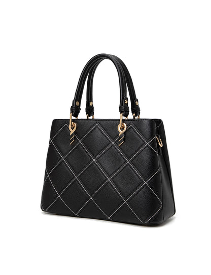 LIV ECO VEGAN TRIPLE COMPARTMENT BAG- XB-2355-BLK