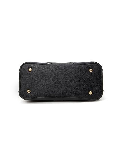 LIV ECO VEGAN TRIPLE COMPARTMENT BAG- XB-2355-BLK