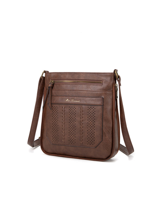 PATRICIA VEGAN EXPANDABLE XBODY BAG-XB-2356-CHOC