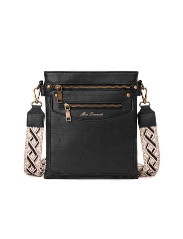 ELISE VEGAN XBODY BAG- XB-2357-BLK-NEW IN