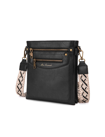 ELISE VEGAN XBODY BAG- XB-2357-BLK-NEW IN