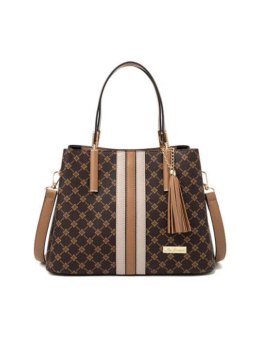 MCKINLEY VEGAN TRIPLE COMPARTMENT BAG- XB-2359-TAN