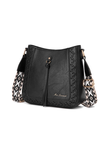 ROCHELLE VEGAN SHOULDER/XBODY BAG- XB-2361-BLK- NEW IN