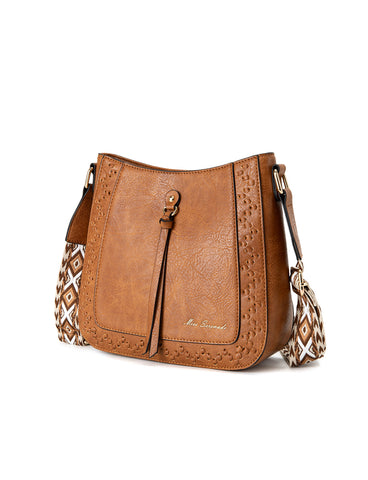 ROCHELLE VEGAN SHOULDER/XBODY BAG- XB-2361-TAN- NEW IN