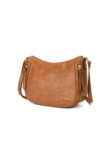 REESE VEGAN SHOULDER/XBODY BAG- XB-2362-TAN- NEW IN