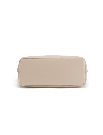 CATALINA VEGAN WOVEN PANEL GRIP BAG- XB-2364-TAUPE