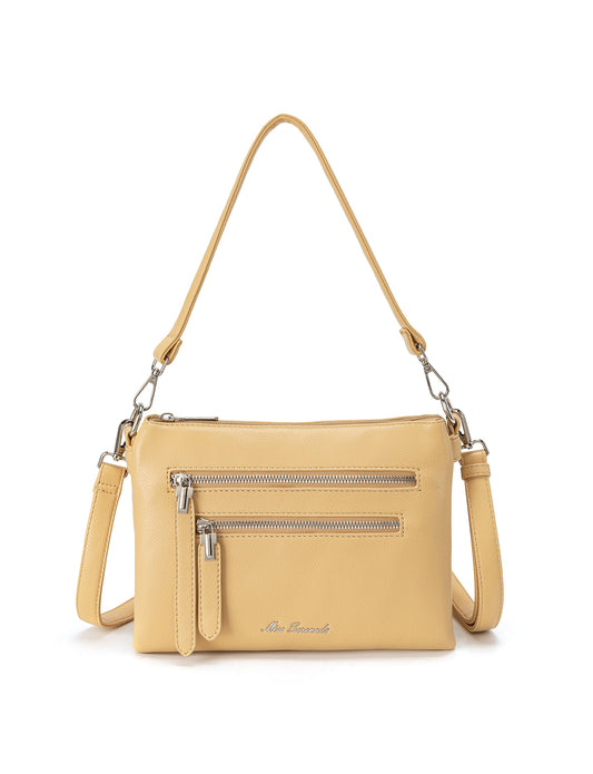 NATASHA MULTICOMPARTMENT VEGAN XBODY BAG - BUTTER YELLOW