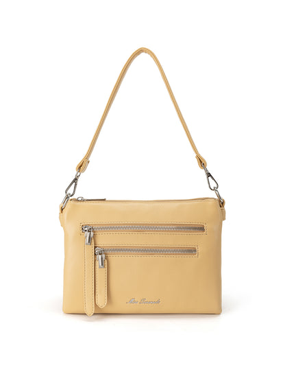 NATASHA MULTICOMPARTMENT VEGAN XBODY BAG - BUTTER YELLOW