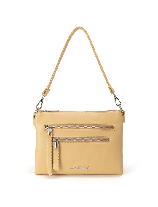 NATASHA MULTICOMPARTMENT VEGAN XBODY BAG - BUTTER YELLOW