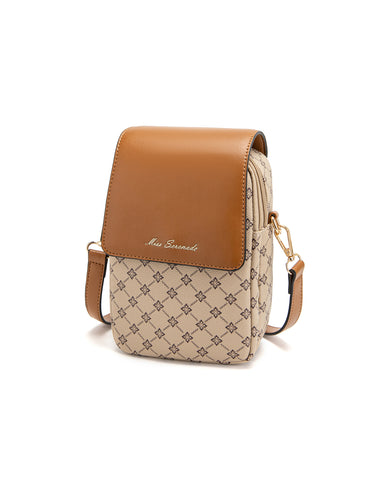 MIRA VEGAN XBODY PHONE  BAG- XB-2371-BEI- NEW IN- DUE MID