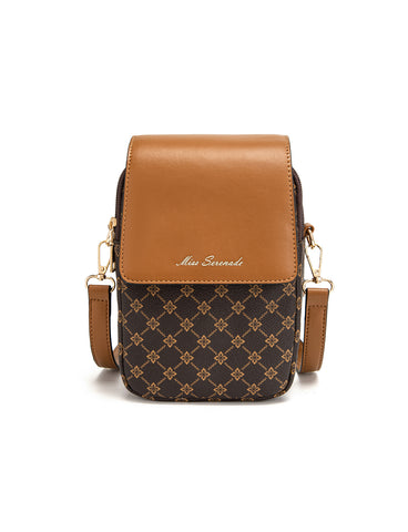 MIRA VEGAN XBODY PHONE  BAG- XB-2371-TAN- NEW IN