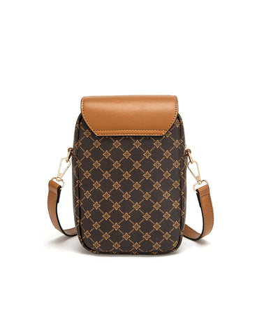 MIRA VEGAN XBODY PHONE  BAG- XB-2371-TAN- NEW IN