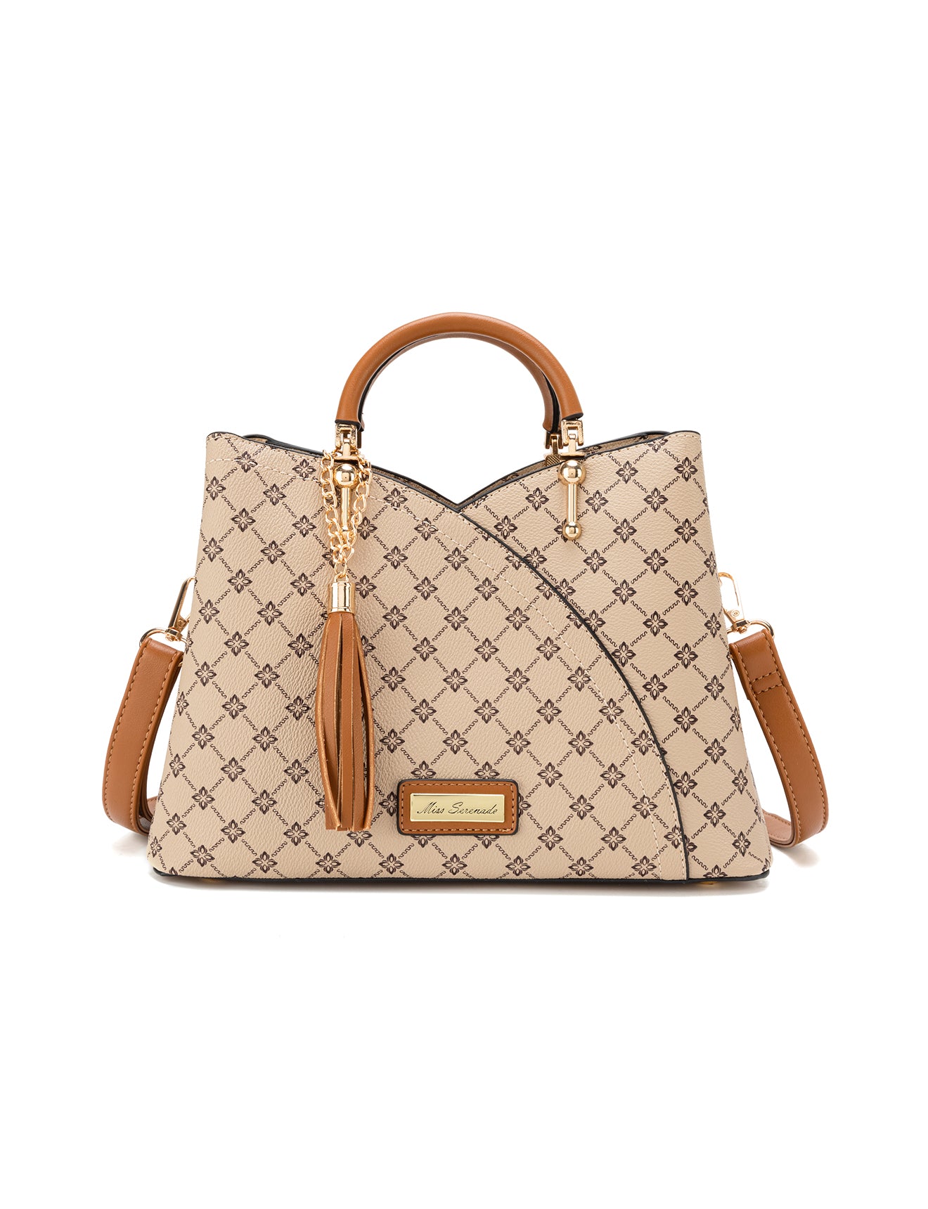 TARA VEGAN TRIPLE COMPARTMENT BAG- XB-2372-BEI- NEW IN