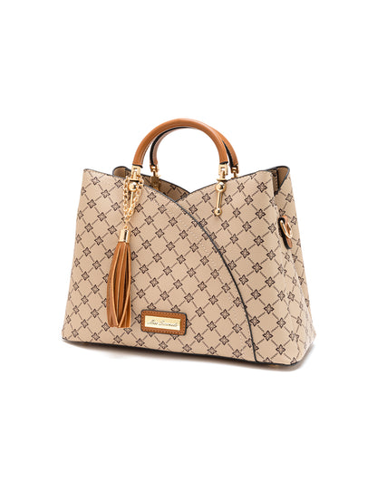 TARA VEGAN TRIPLE COMPARTMENT BAG- XB-2372-BEI- NEW IN