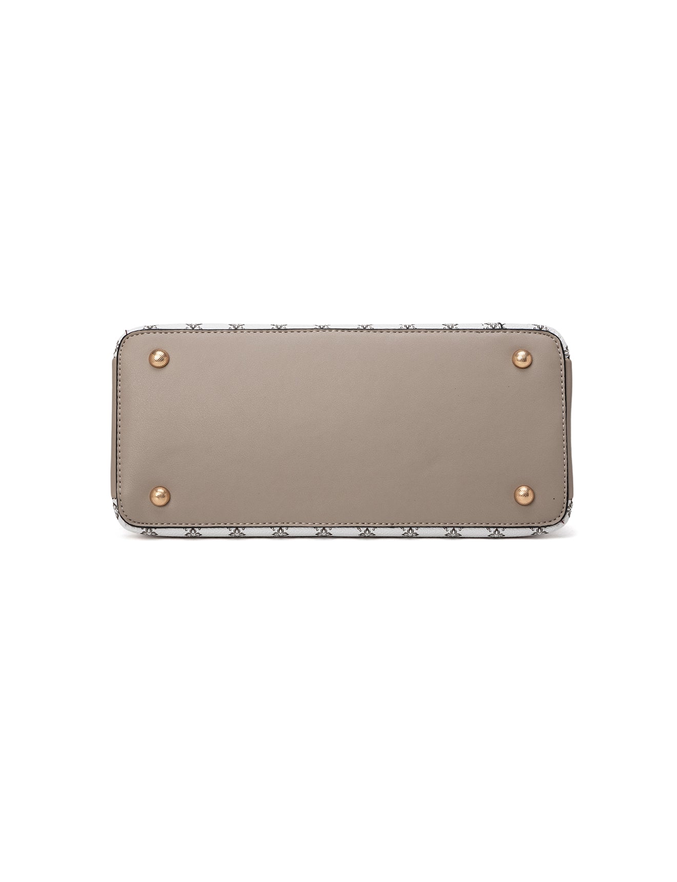 TARA MULTI TRIPLE COMPARTMENT BAG - WHITE & TAUPE