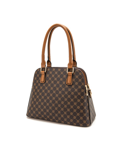 TESS TRIPLE COMPARTMENT VEGAN DOME BAG- XB-2374-TAN-NEW IN