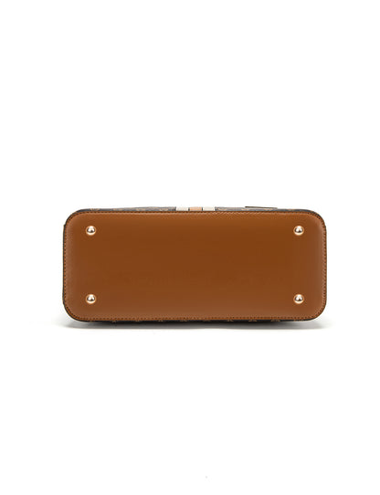 TESS TRIPLE COMPARTMENT VEGAN DOME BAG- XB-2374-TAN-NEW IN