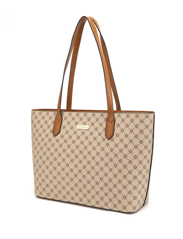 TINA VEGAN TOTE BAG- XB-2375-BEI- NEW IN- DUE MID-LATE FEB- PRE-ORDER NOW
