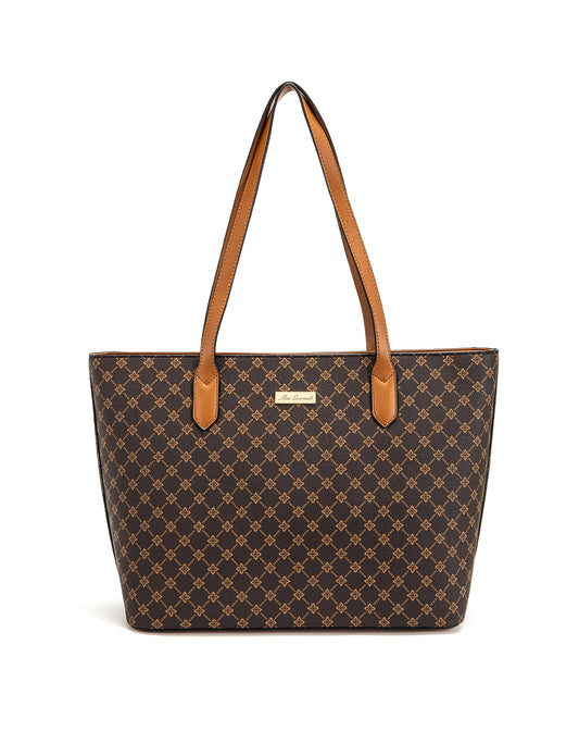 TINA VEGAN TOTE BAG- XB-2375-TAN- NEW IN