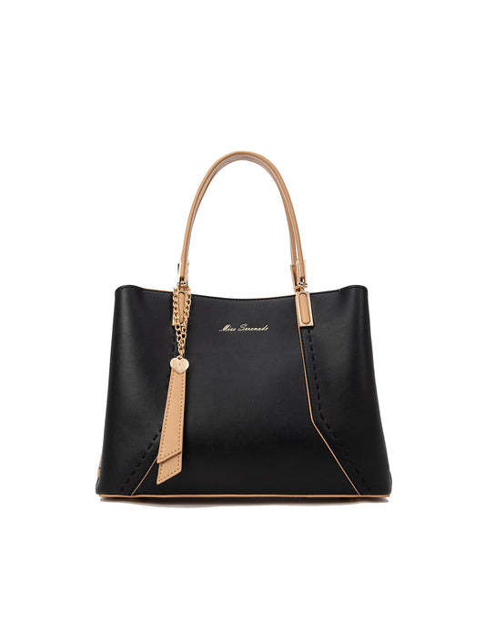 ELLEN VEGAN TRIPLE COMPARTMENT BAG- XB-2379-BLK/CAM- NEW IN