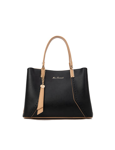 ELLEN VEGAN TRIPLE COMPARTMENT BAG- XB-2379-BLK/CAM- NEW IN