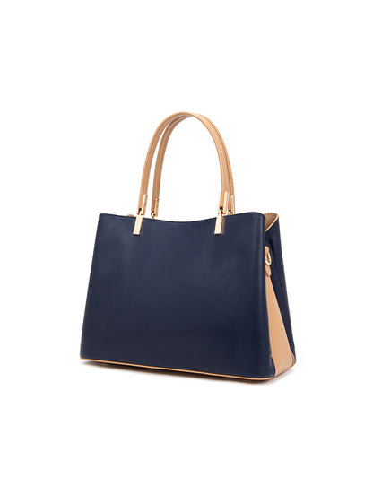 ELLEN VEGAN TRIPLE COMPARTMENT BAG- XB-2379-NVY/CAM- NEW IN