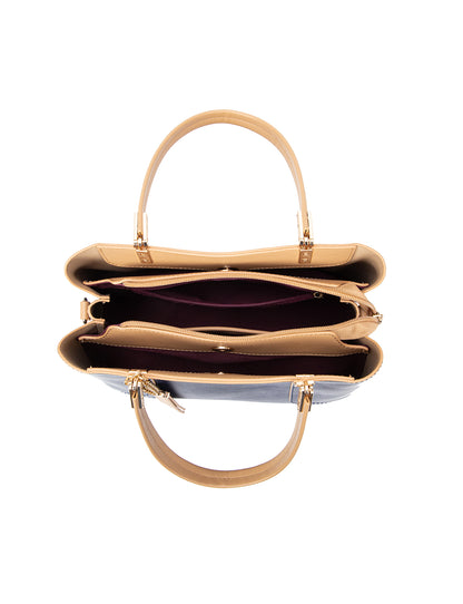 ELLEN VEGAN TRIPLE COMPARTMENT BAG- XB-2379-NVY/CAM- NEW IN