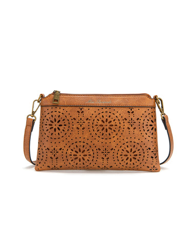 ARWEN SMALL VEGAN  XBODY BAG- XB-2382-TAN- NEW IN