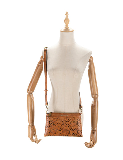 ARWEN SMALL VEGAN  XBODY BAG- XB-2382-TAN- NEW IN