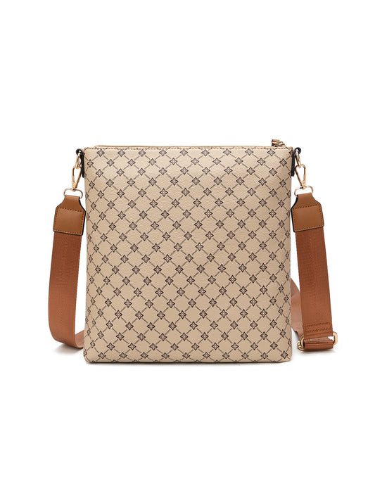 FLORENCE PRINTED XBODY BAG - BEIGE