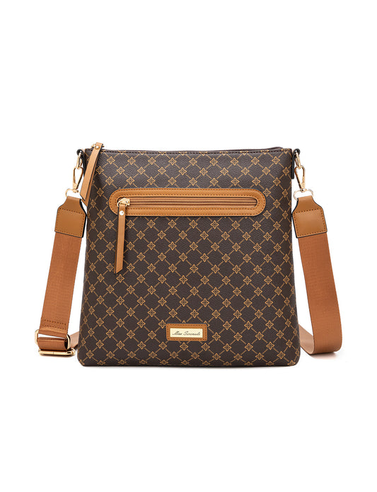 FLORENCE PRINTED XBODY BAG - TAN
