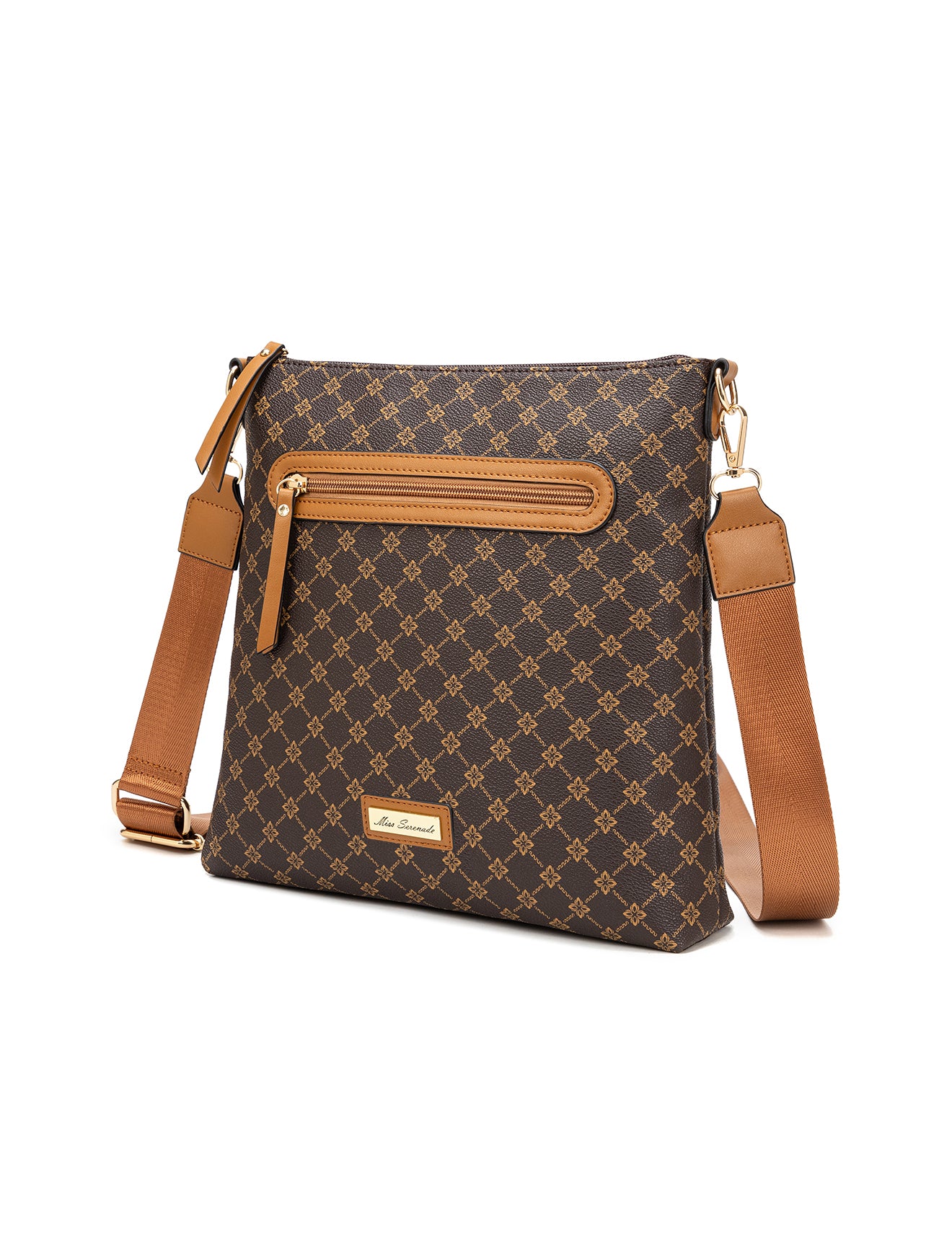 FLORENCE PRINTED XBODY BAG - TAN