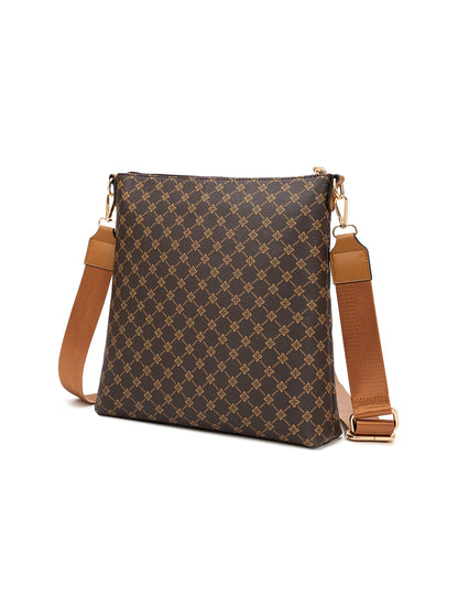 FLORENCE PRINTED XBODY BAG - TAN